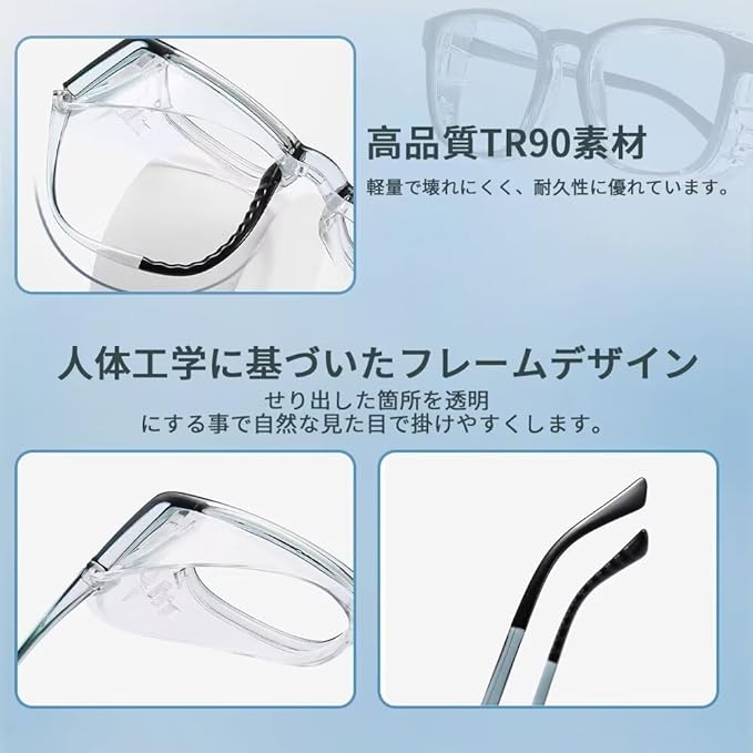 Hay Fever Glasses, Pollen Prevention Glasses, Double-Sided Anti-Fog Lens, Blue Light Cut, Fluffy Glasses, Anti-Fog, Pollen Glasses, Splash Prevention Glasses, Pollen Protection, Women's, Men's, For - NewNest Australia