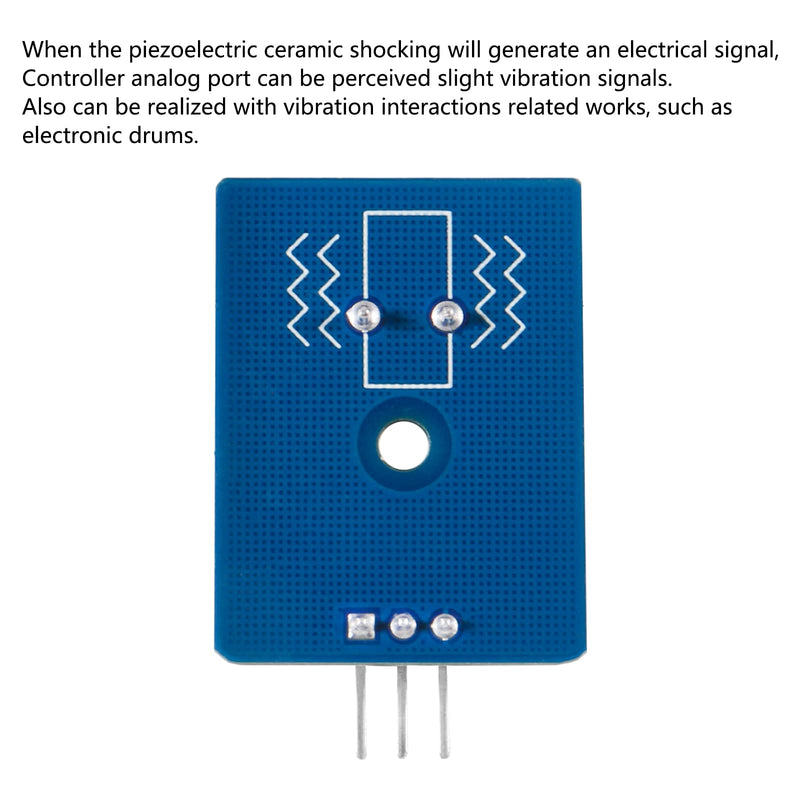 6Pcs Piezo Analog Ceramic Vibration Sensor Module Controller Piezoelectricity 3.3V/5V Electronic Components Supplies Sensor Board
