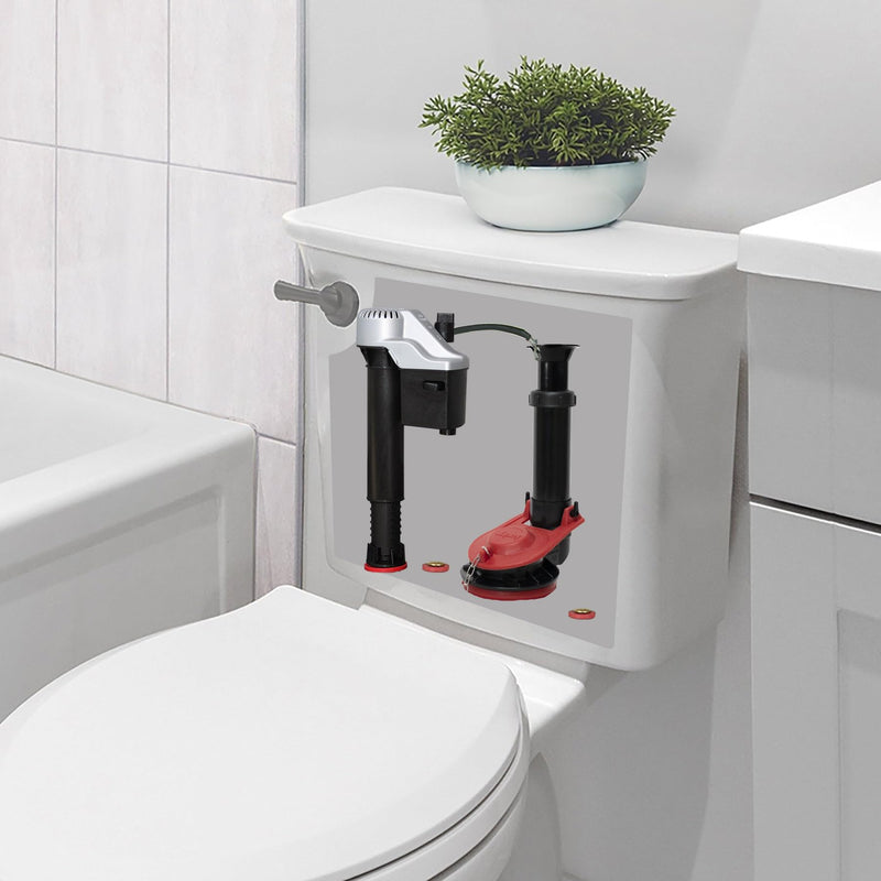 Korky Standard 2-inch Complete Toilet Repair Kit, Fixes: Running, Noisy, No/Slow Refill, and No/Weak Flush Toilets, Easy to Install, 4010MP