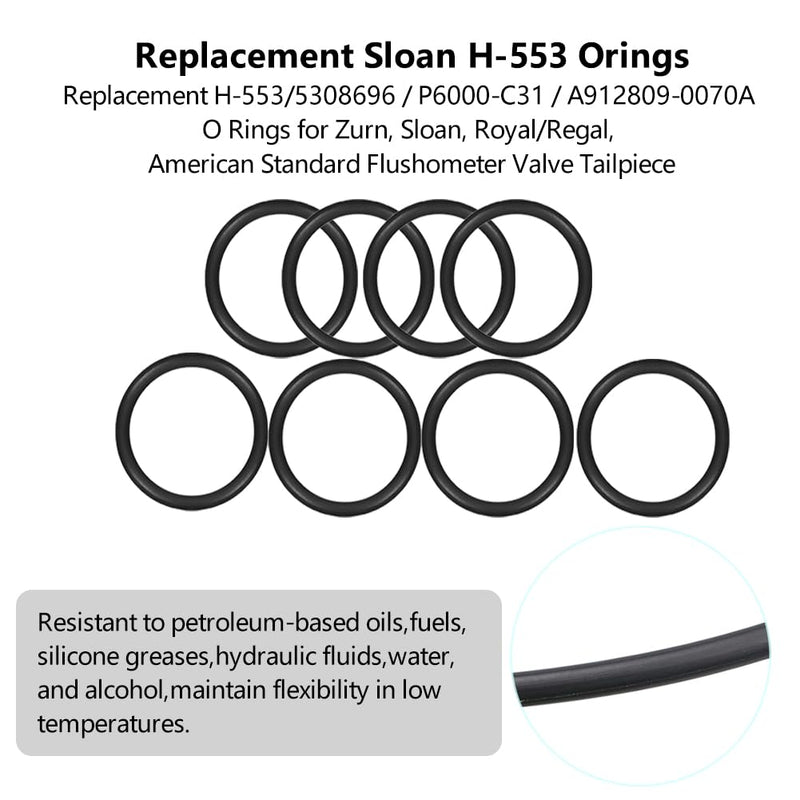 10 Pack O-Ring Replacement H-553/5308696/ A912809-0070A / P6000-C31 Orings for Royal/Regal,Sloan, American Standard Flushometer Valve Tailpiece (H-553 10 Pack) H-553 10 Pack