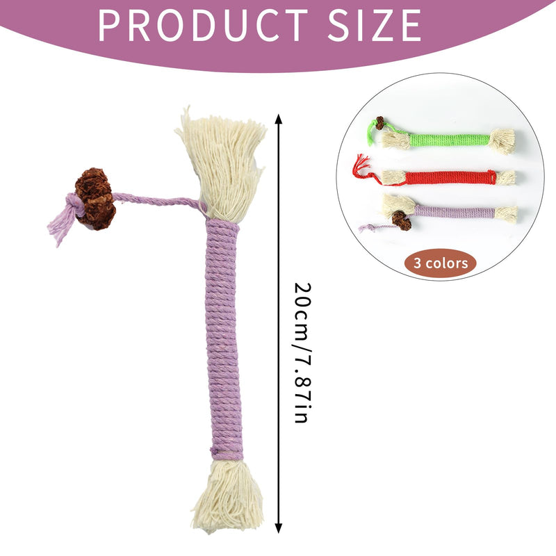 Cat Chew Toy 3PCS Sisal Rope Cat Chew Toys Kitten Teething Toys for Indoor Cats Kitten Chew Toys Teething Bite Resistant Rope Toy Chew for Cats Interactive Play
