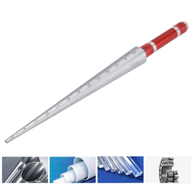 Feeler Gauge, Welding Gap Gauge & Taper Inspection Tool, 3-15mm Stainless Steel Conical Taper, High Precision, for Industrial Inner Diameter, Weld Measurement and Bore Gauging