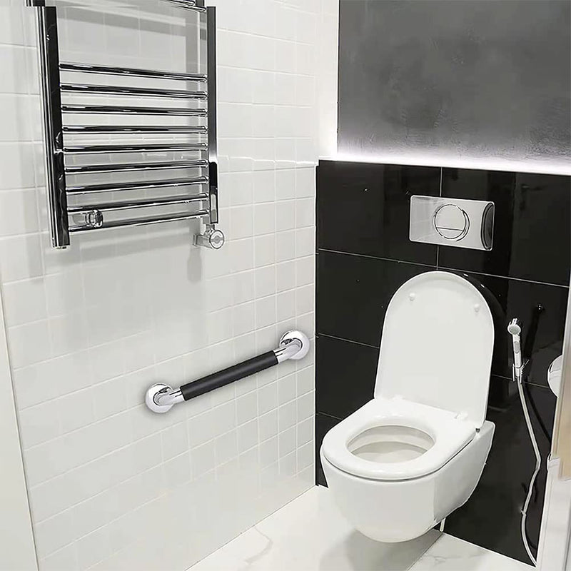 24 Inch Anti Slip Shower Grab Bar Handle, Hoopever Stainless Steel Chrome Bathroom Balance Bar, Safety Hand Rail Support, Handicap Elderly Injury Senior Assist Bath Handle, 1.25 Inch Diameter