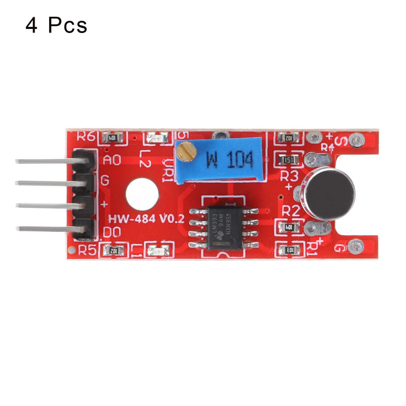 MECCANIXITY 4 Pcs Microphone Sound Sensor KY-038 Voice Detection Module Voice Sound Detection Sensor Module for Voice-Activated Switch