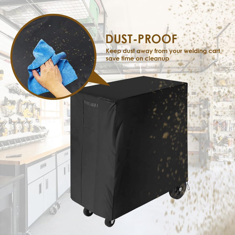 Welding Cart Cover Compatible with Tig Mig Welder Cart and Rolling Welding Cart with 20-80 cu/ft Welding Cylinder (Cover Only) For cart with 20-80 cu/ft Welding Cylinder