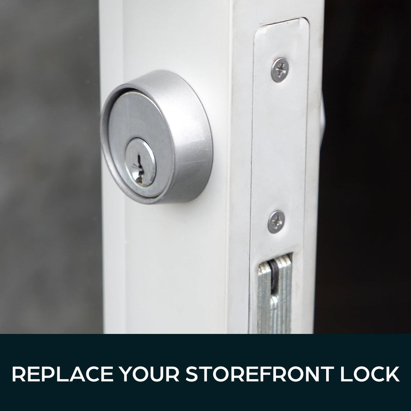 Summit DOORWARE Mortise Cylinder Deadbolt Lock with Keys | Adams Rite Style Door Lock Replacement Parts | Mortise Lock Replacement Kit | Replacement for MS1850S Series Locks | Duronotic Finish 1-1/8" Backset