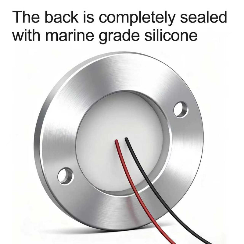 3W LED Marine Indoor and Outdoor Lighting-Integrated Aluminum Shell,Heat Dissipation,IP67 Waterproof,Anti Glare,Suitable for Boat/Yachts/Sailboats/RVs（Nature White）