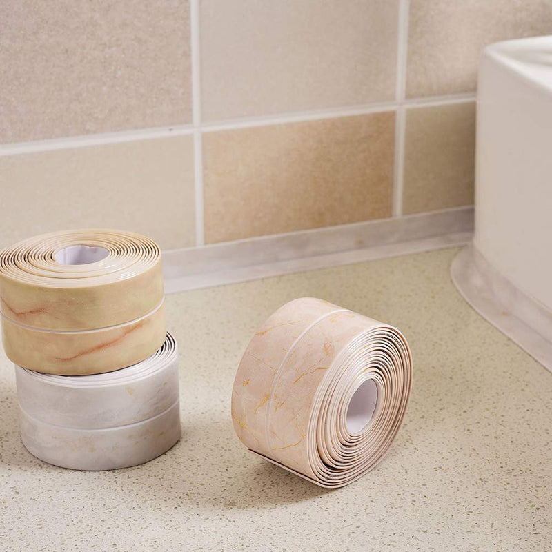 Caulk Strip for Bathtub Self Adhesive Waterproof Tape for Kitchen Bathroom Shower Floor and Wall Sealing, 2" x 102" Style 2