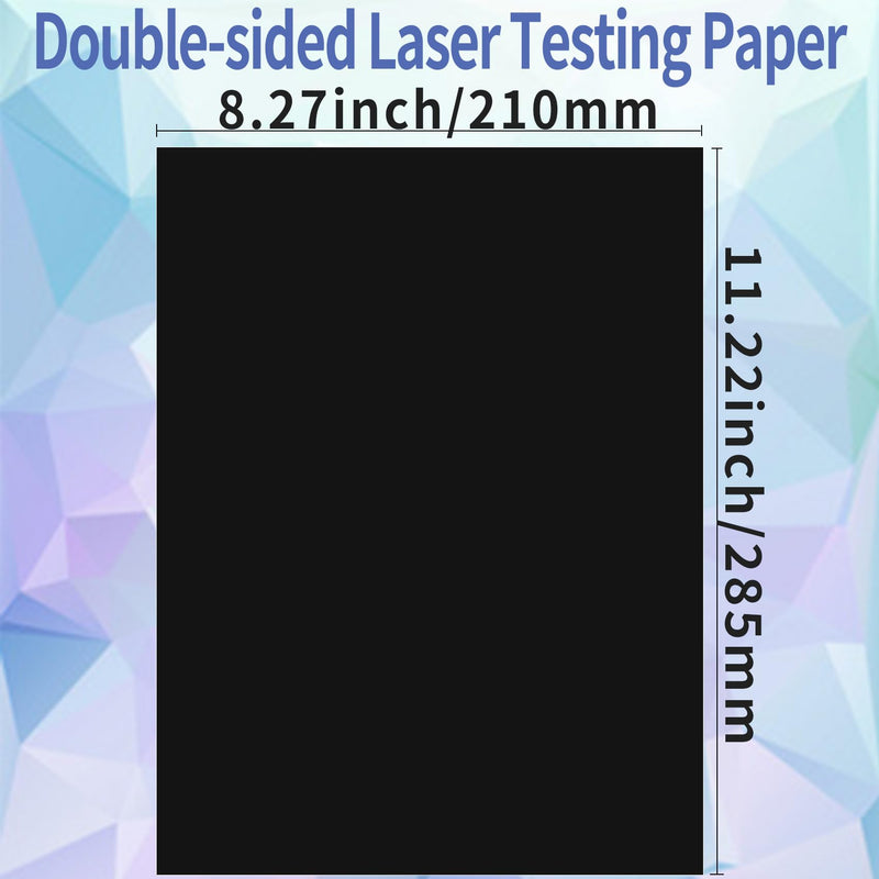 10 Pieces Black Laser Testing Paper Double-Sided Laser Dimming Engraving Test Focus Paper for Laser Cutting and Marking Machine