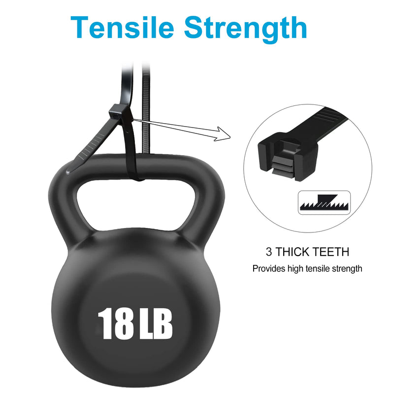 Zip Ties 4 inch, Small Zip Ties with 18 lb Tensile Strength, Black, 1000 Pack, by Tantti Supply 4" (1000 Pack)