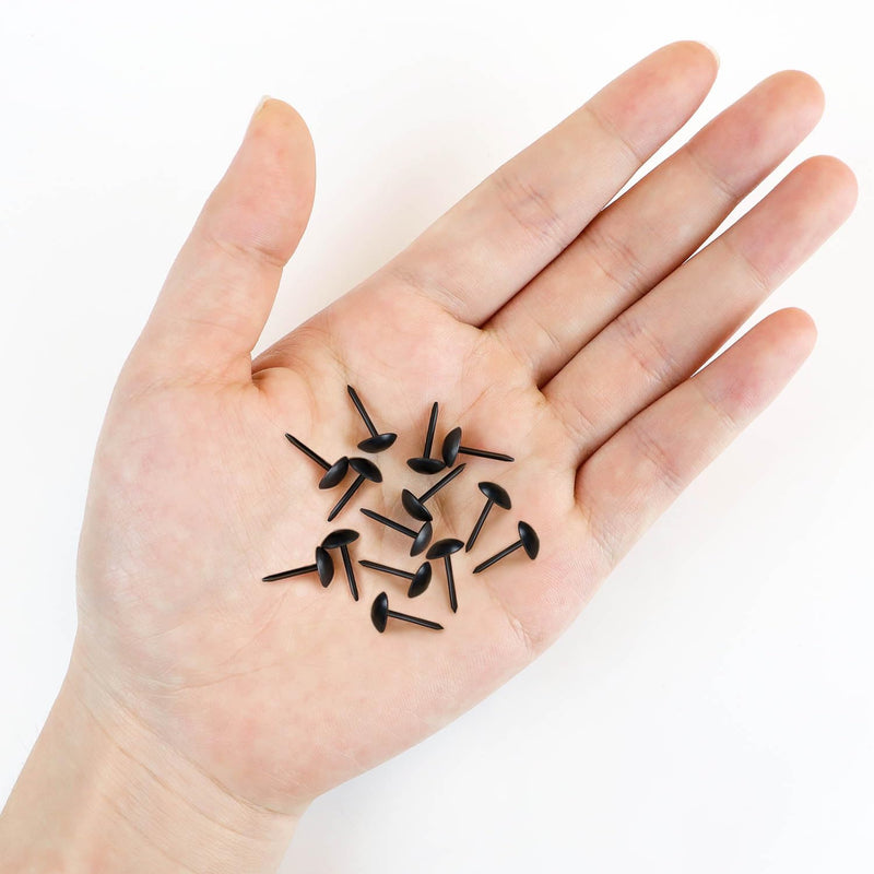 100 Pcs Black Upholstery Tacks Furniture Tacks Decorative Upholstery Nails Metal Thumb Tacks Round Head Upholstery Pins for Cork Board DIY Projects Home Decor Upholstered Sofa Decorative Nails