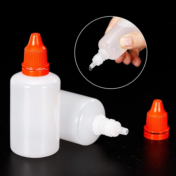 PATIKIL 50ml Liquid Dropper Bottles 10pcs PE Squeezable Drop Eye Dropper Container with PP Cap for Home Travel Orange - NewNest Australia