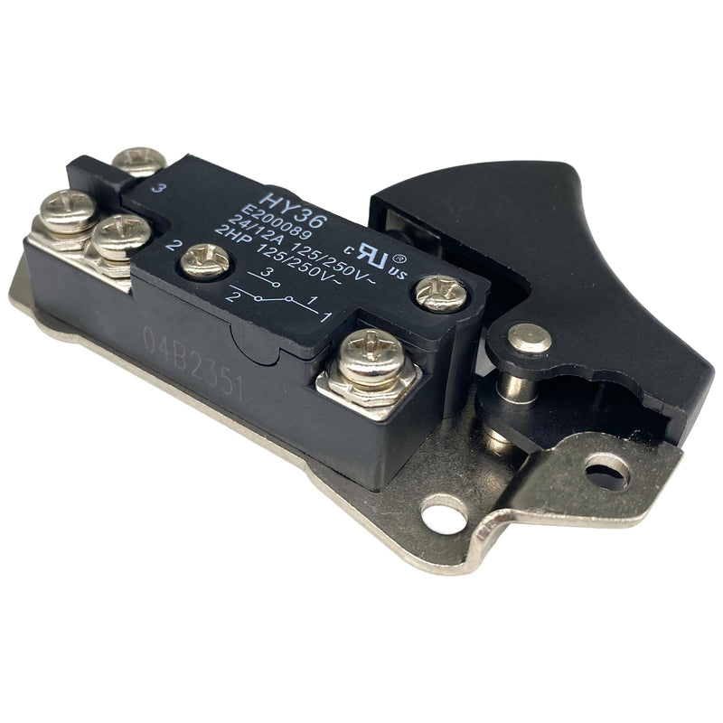 HY36 Trigger Switch (1-Pack) 24A 125V 2HP, Heavy-Duty Power Tool Trigger Replacement, Compatible with Miter Saws and Circular Saws, with Brass Screw Terminals for Circuit Restoration
