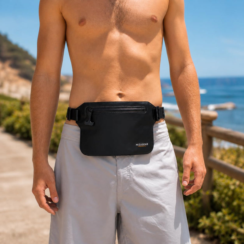 Waterproof Fanny Pack – Submersible Waist Bag for Swimming, Snorkeling, SUP & Beach | Keeps Phone & Keys Dry | Fits Waists Up to 32"