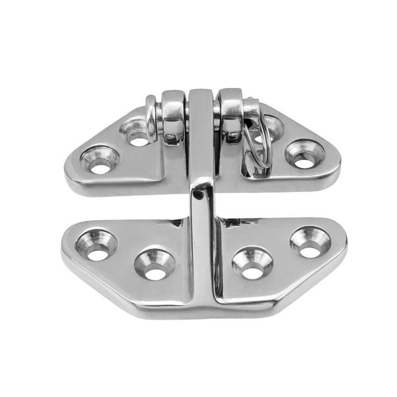 Bitray 2Pcs Marine 316 Stainless Steel Boat Hatch Hinge Long Reach Hatch Hinge with Screw (71mm x 66mm) 2.8" x 2.6"