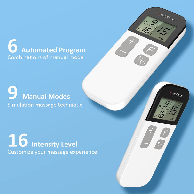 Comfytemp Wireless TENS Unit Muscle Stimulator for Pain Relief Therapy, FSA HSA Eligible Rechargeable TENS Machine for Pain Management, Portable TENS Device for Back, Shoulder, Cramps Pain Relief