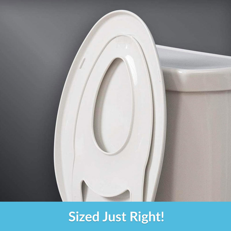 Little2Big Toilet Seat with Built-In Toddler Potty Training Seat, Slow Close, Easy to Install, ELONGATED, White STANDARD