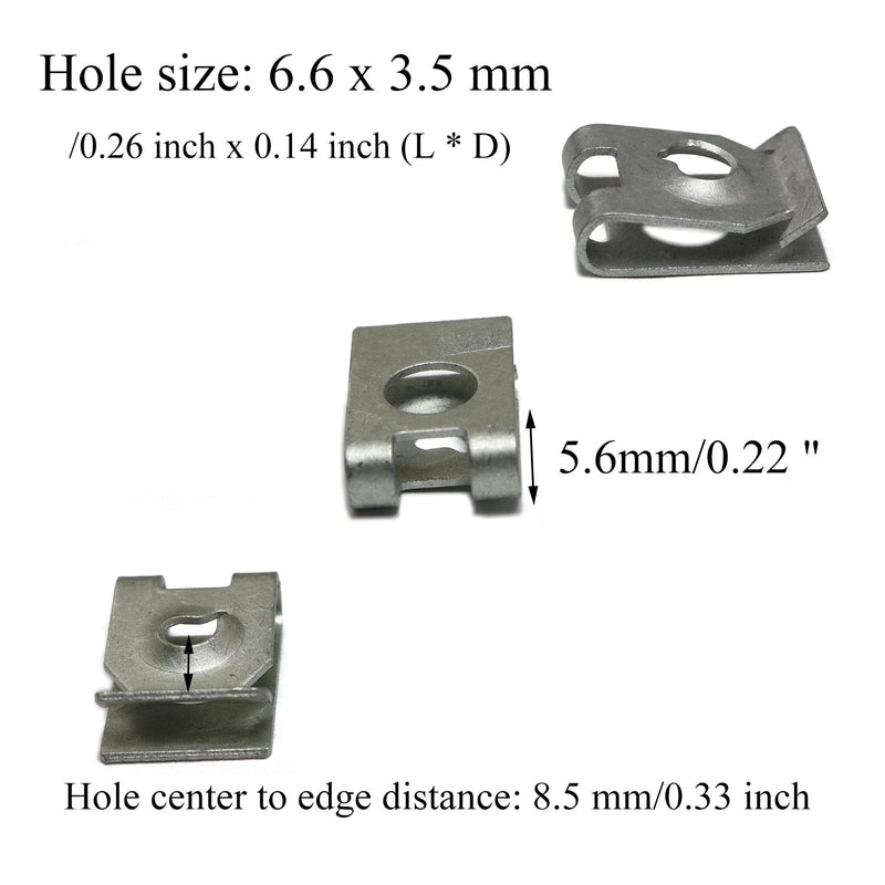 50pcs #10 Spring Steel Speed Fastener U Nut Clip U Speed Nut