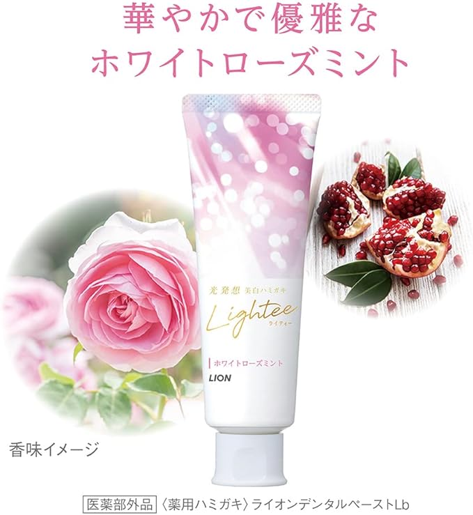 Lightee Whitening Toothpaste, White Rose Mint, Toothpaste, 3.5 oz (100 g) + Leaflet Included - NewNest Australia