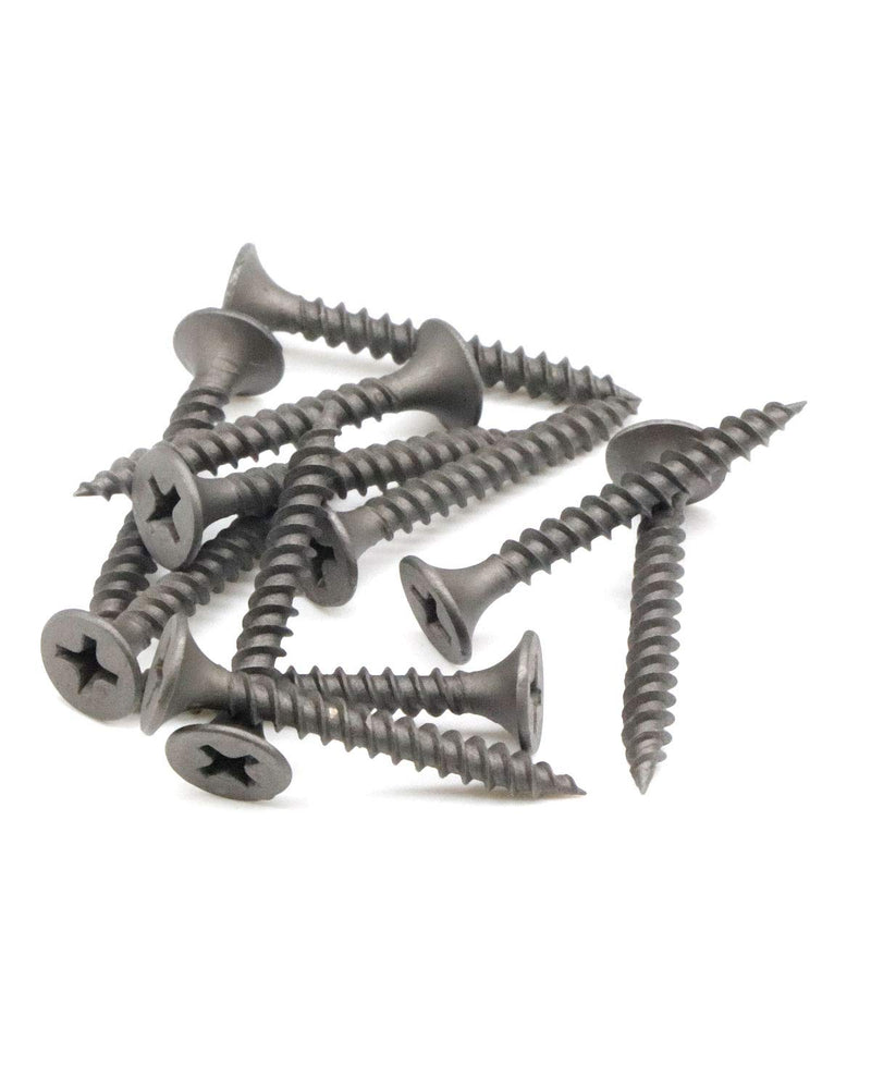 200pcs #6 x 1-1/8" (3.5 x 30mm) Flat Bugle Head Phillips Drywall Screws - Gray Phosphate Coated Self-Tapping Screws for Sheet Metal, Drywall, and Wood - Sharp Point, Fine Thread by IMScrews #6 x 1-1/8" 200