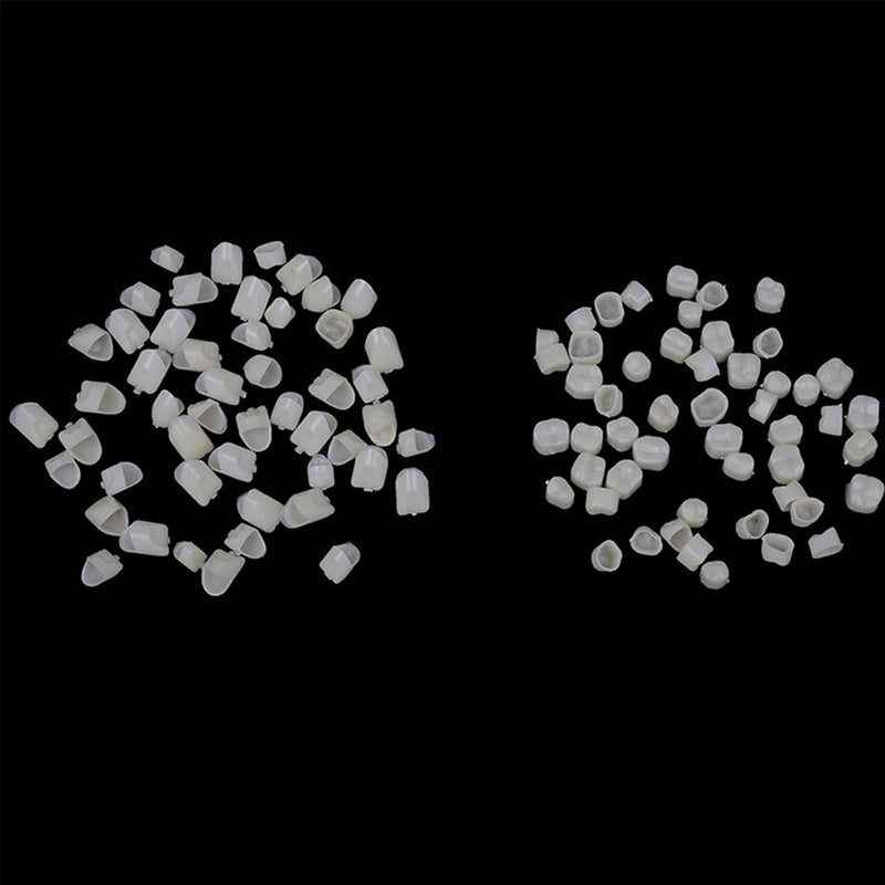 120 Pieces Fake Tooth Cap Crown Veneers Front Back Anterior and Molar Posterior Teeth with Thermal Beads Cap Filler for Teaching or DIY (50pcs Front and 70pcs Back) 60pcs front and 60pcs back