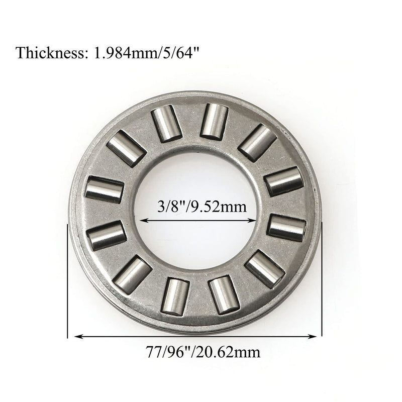 2 Sets Thrust Needle Roller Bearings NTA613+2TRA Thrust Needle Roller Bearing with Two Washers 2