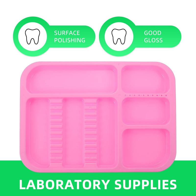 Tray Dentist Tray Tray Plastic Tray Divided Separate Tray Pink