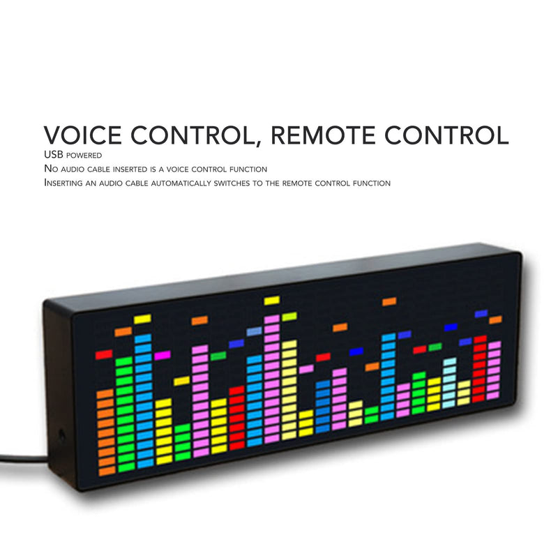 Garosa LED Music Spectrum Display 16x24 RGB Audio Visualizer with 12 Dynamic Effects 7 Colors 84 Combinations for Home Car Game Room