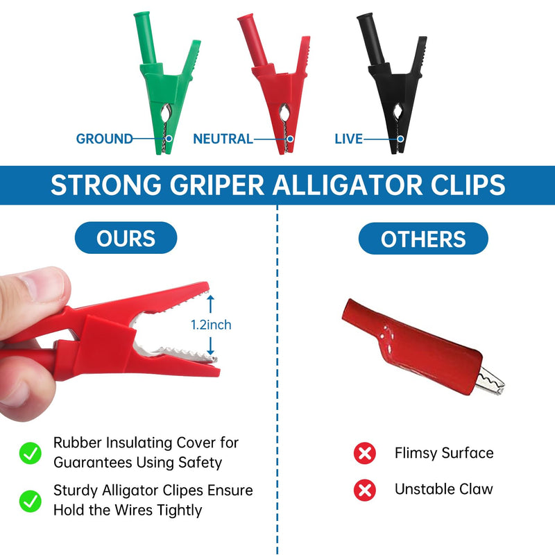 HVAC Adaptor Cord - 2PC HVAC Tools for Yellow Jacket 69522 - Compatible with Circuit Breaker Finder Kit Accessory RT250, ET300 ET310