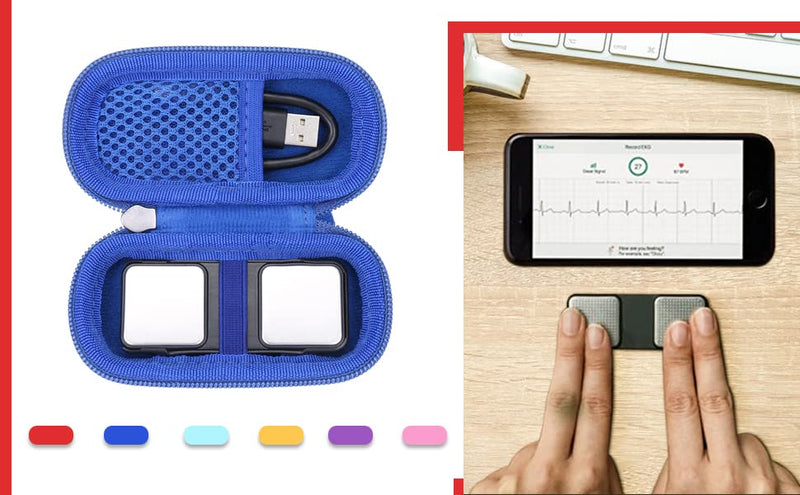 Khanka Hard Case Replacement for AliveCor Kardia Mobile ECG/KardiaMobile 6L EKG Blue