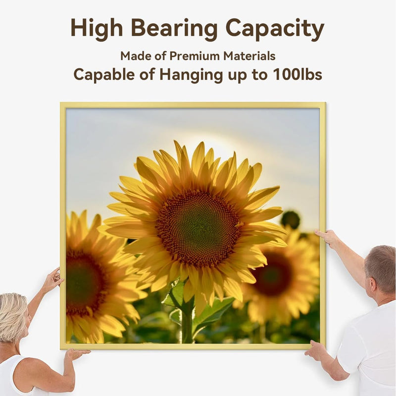 152Pcs Picture Hanging Kit, Picture Hangers 10lb, 20lb, 30lb, 50lb, 100lb Hooks with Nails, Heavy Duty Photo Frame for Pictures, Painting ,Mirror, Wall Art Mounting on Drywall, Wooden Wall 152PCS