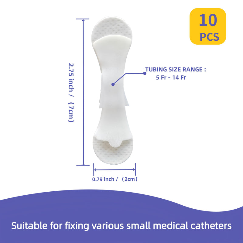 Medical Catheter Securement Device,Soft Material and Hypoallergenic Adhesive,Small Size for Catheter Securement,White, Small （Pack of 10） Small（pack of 10）