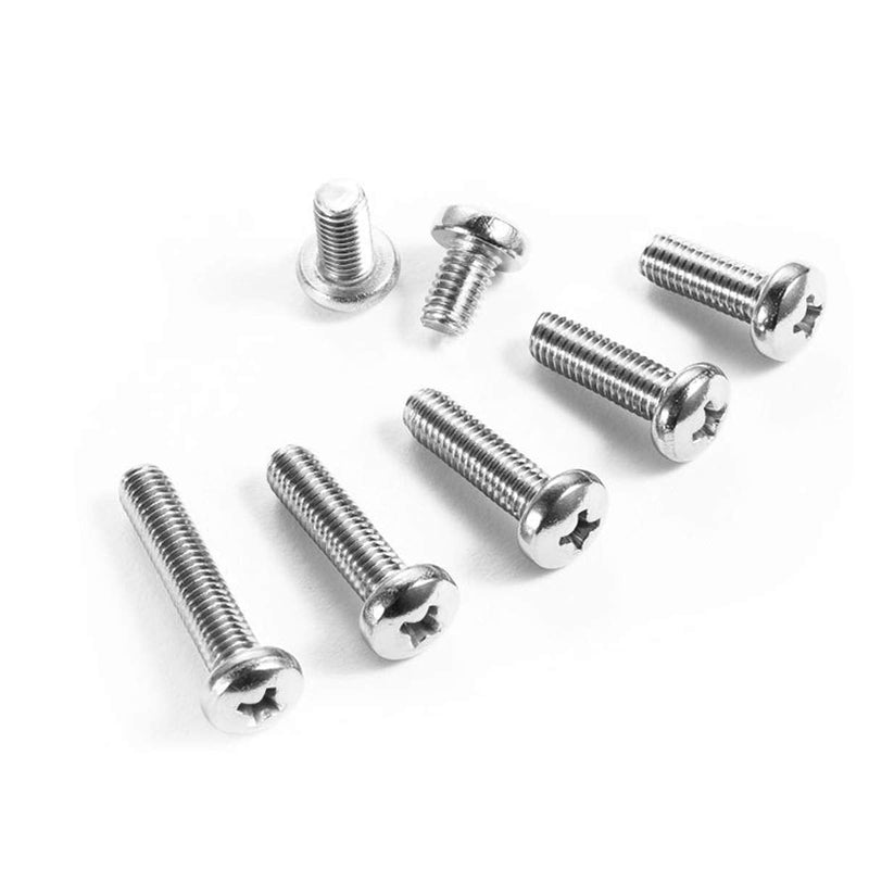 M4-0.7 x 10mm,12mm,16mm,20mm,25mm,30mm Pan Head Phillips Machine Screws,18-8 Stainless Steel Bolts Nuts Washers Screws Assortment Set (M4 Pan Head Phillips Screws) M4 Pan Head Phillips Screws