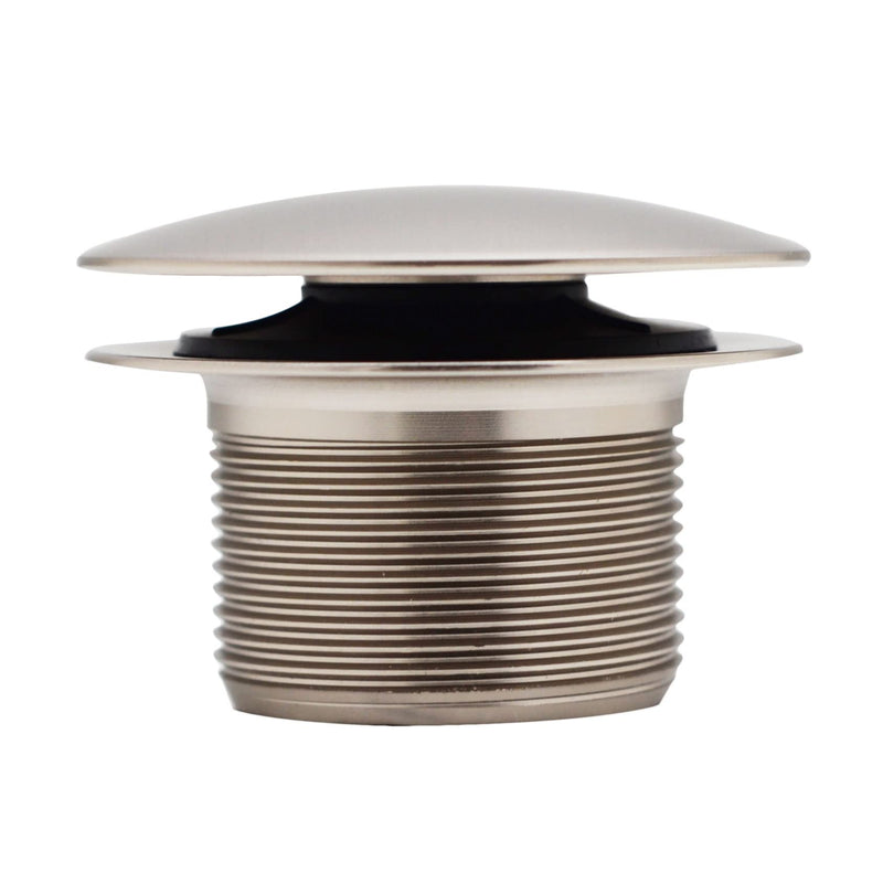 Westbrass Deep Soak Closing Overflow Plumber's Pack with Sch. 40 PVC Elbows and Tee, with an ADA aprroved Tip-Toe Drain, Satin Nickel, D593CHPM-07