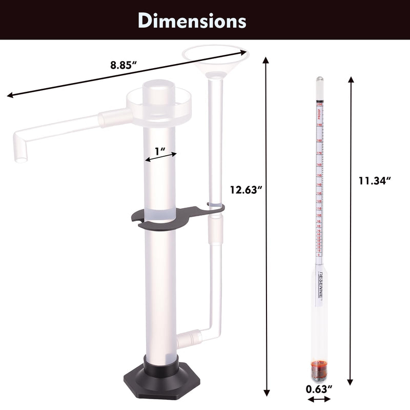 Proofing Parrot for Distilling Distillation Shine Stills Homebrew with Alcometer Proof & Tralle Hydrometer Distiller Accessories Alcohol Measuring Tools Proofing Parrot Alcoholmeter Test Kit