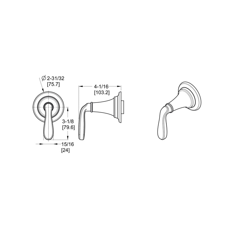 Pfister Northcott 016-MG0Y Diverter Trim in Tuscan Bronze, 1 Handle