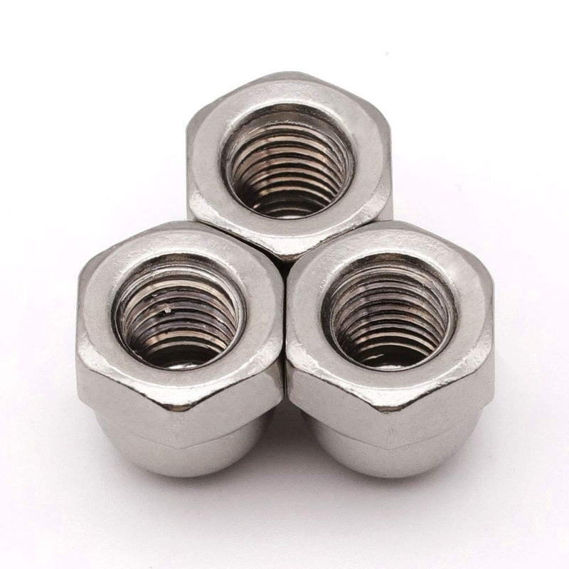 #8-32 (50 Pack) Stainless Cap Nuts, Acorn Cap Nuts Hex Cap Nuts, 304 Stainless Steel 18-8, Bright Finish #8-32 50