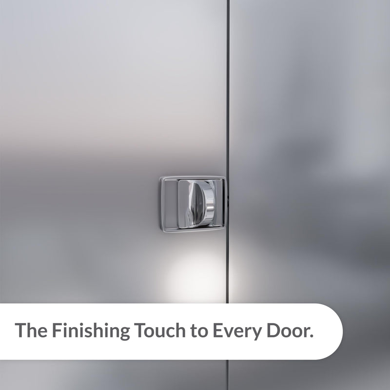 Brixwell 91-292 Concealed Latch With Square Hole, Polished Chrome Finish, Fits 1" Steel Doors, 1-3/4" Width,1-3/8" Height, Used for Commercial and Residential Door Applications