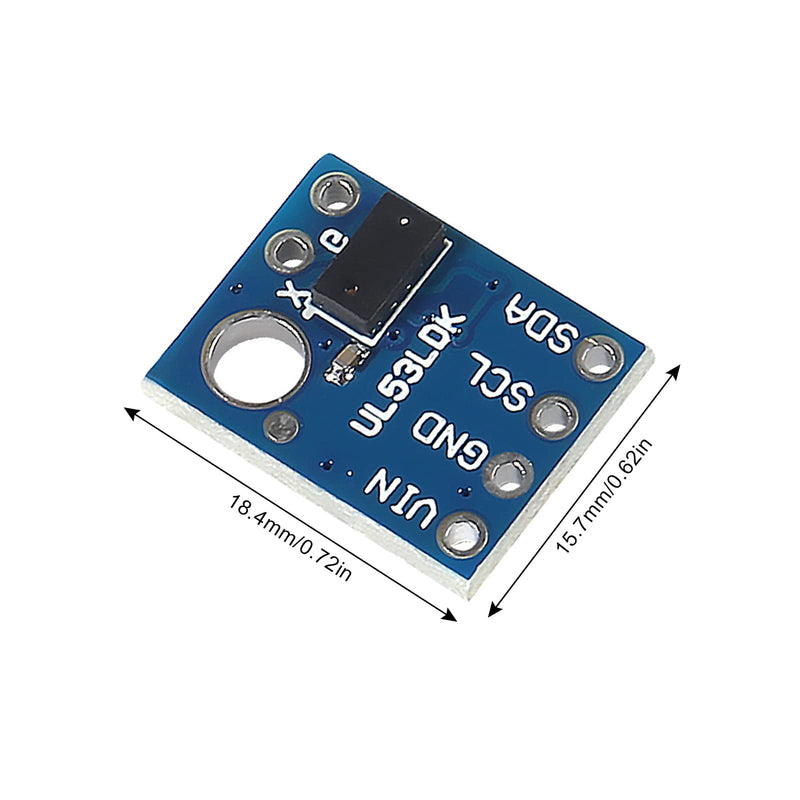 6pcs GY-530 VL53L0X Ranging Sensor Module VL53L0X Time-of-Flight (ToF) Ranging Sensor Breakout 2.8-5V I2C IIC Interface Communication
