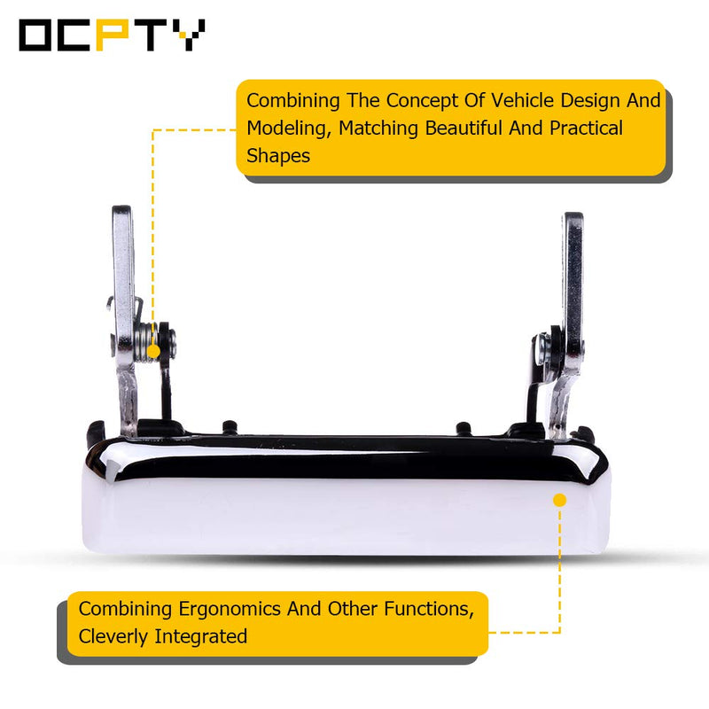 OCPTY Chrome Tailgate Door Handle Exterior Replacement fit 1988-1997 F Super Duty Outside Door Handle