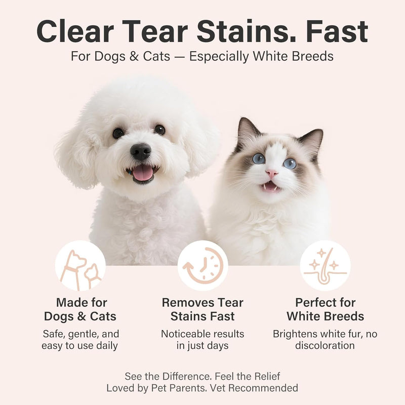 Angel Eyes Tear Stain Remover for Dogs, Tear Stain Remover Balm for Dogs & Cats with Pro Powder Brush – Natural Safe Gently Removes Eye Gunk & Stains – Great for White Dogs, Daily Eye Cleaning (2 PCS) 2