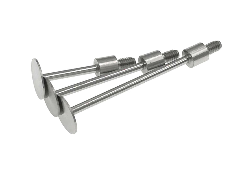 SUXING Flat Contact Points for Dial Indicator Depth 0.5mm Thickness 10 mm Diameter 4-48 UNF Thread (4-48UNF A Set) 4-48UNF A SET