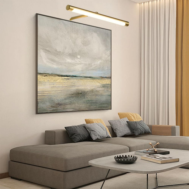 Picture Lights for Paintings Plug in, 16" Adjustable LED Gold Picture Light Art Light, Remote Control Gallery Painting Wall Light for Picture Display Dartboard Art Work (Gold)