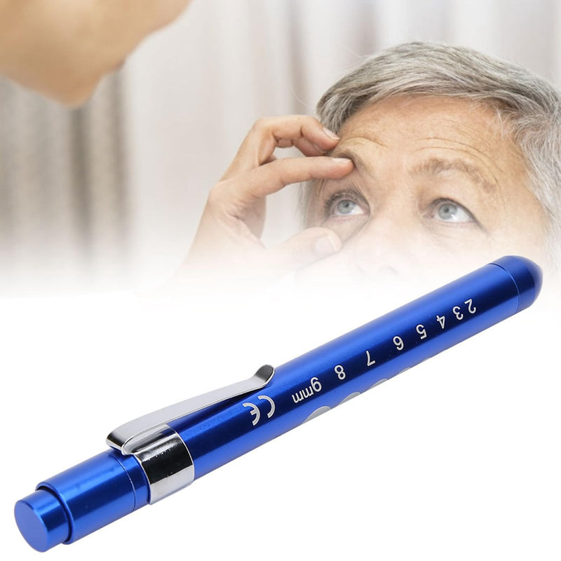 Pen Light Fastlight Pen LED, Portable Pen Lights Medicals | Multi Functional Nurse Pen Light with Pupil Ruler for Ear Mouth Throat Examination (Blue)