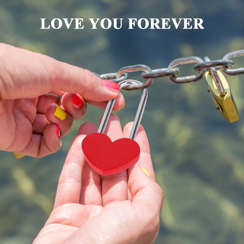 3.5" 50mm Love Lock Heart Padlock,Red Single Heart Wish Lock for Lovers Wedding,Valentines,Anniversary,Travel, Valentines Day, Bridge(NO Key) Red 1PC