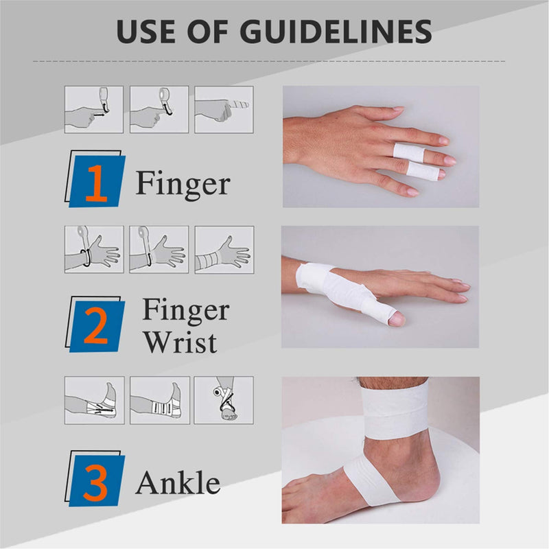 Self Adherent Cohesive Bandages Wrap 6 Count 2" x 5 Yards, Medical Tape, Adhesive Flexible Breathable First Aid Non Woven Rolls, Stretch Athletic, Ankle Sprains & Swelling, Sports Beige 6 Count (Pack of 1)