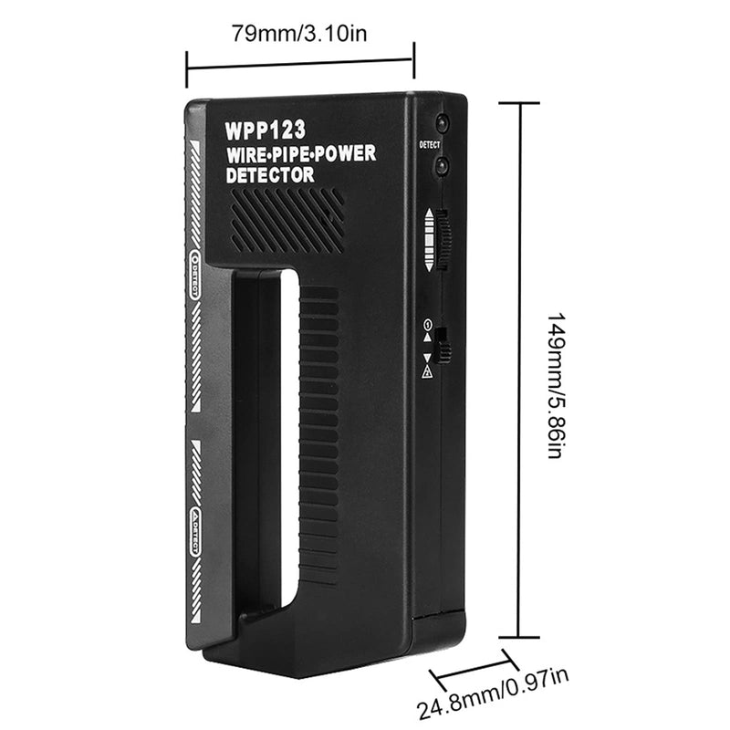 Wall Scanner Metal Detector, WPP123 Pipe Power Wall Stud Finder with Adjustable Alert, High Sensitivity Metal Pipe Live AC Wire Detector for Wall, Floor, Ceiling