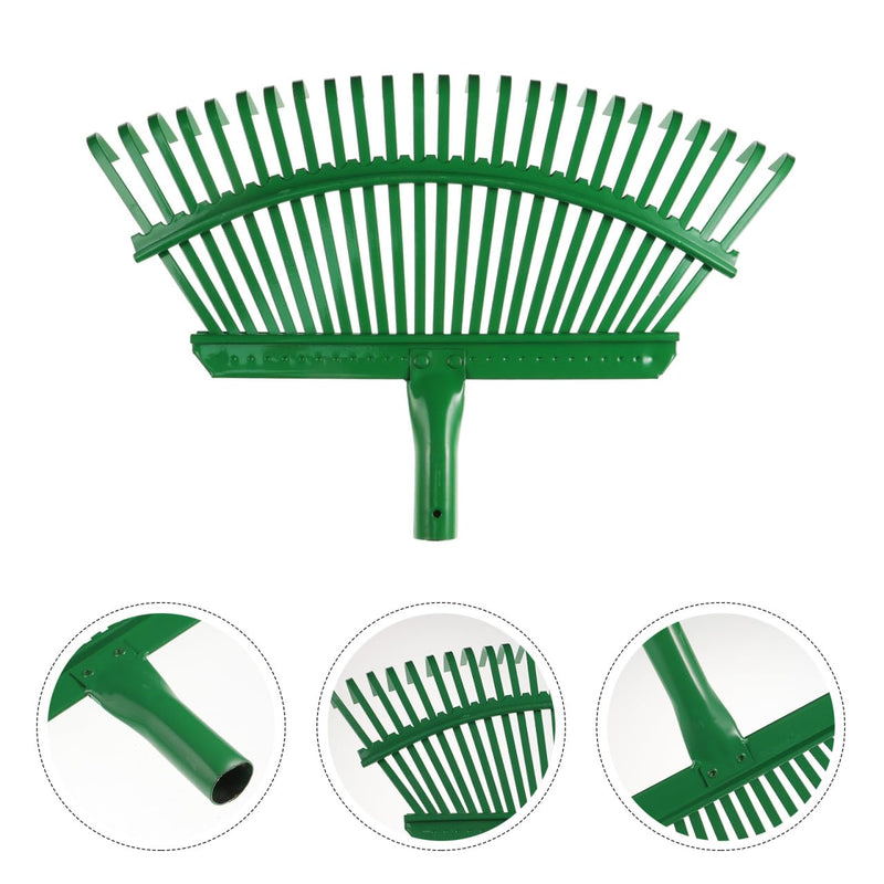 SUPVOX 25 Tine Heavy Duty Steel Leaf Rake for Lawn and Garden, Detachable Head for Easy Storage, Comfortable Grip for Leaves, Grass, and Debris Cleaning