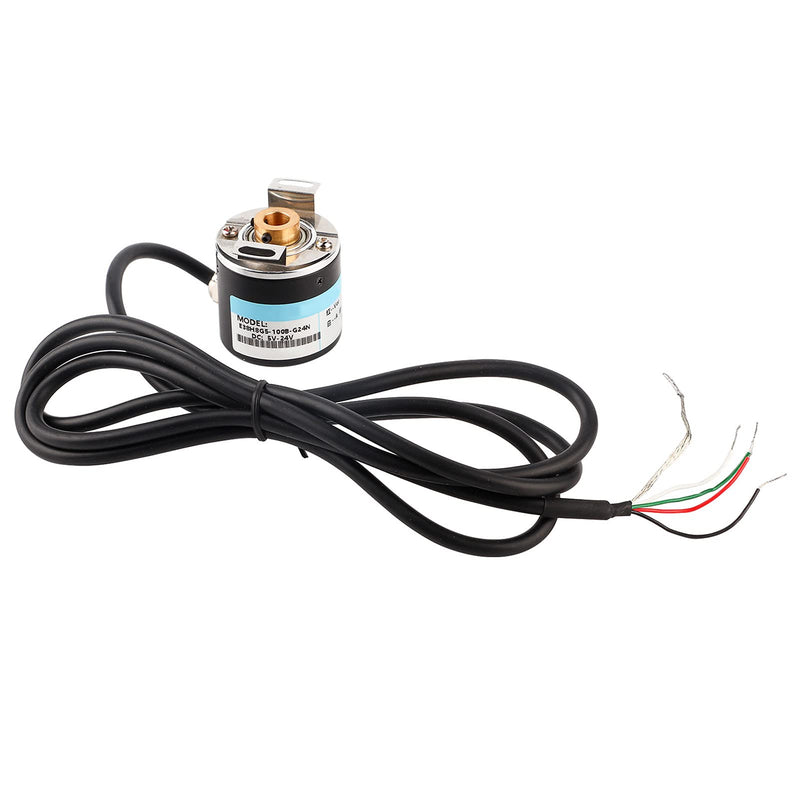 Fafeicy AB 2-Phase Encoder, DC 5-24V Hollow Shaft Encoder AB 2 Phase Quadrature Encoder 6-8mm for Office Automation and Engineering Fields(100B), Encoder