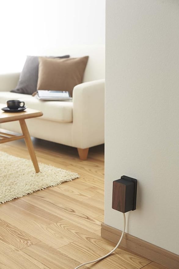 Yamazaki Industries Outlet Guard Woody White 3411 & Outlet Guard, Woody Black 3412 [Set Purchase] - NewNest Australia